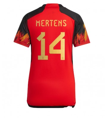 Maillot de foot Belgique Dries Mertens #14 Domicile Femmes Monde 2022 Manches Courte